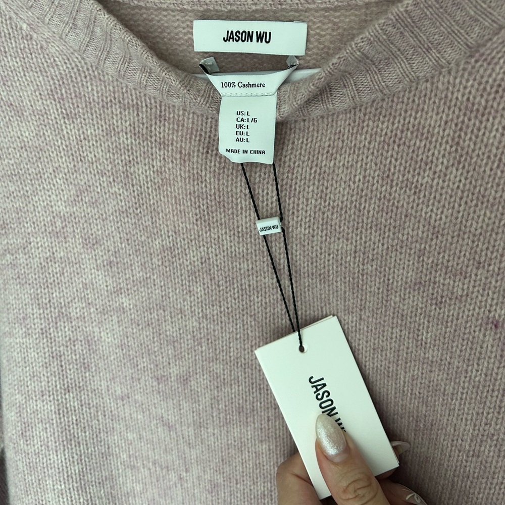 NWT Jason Wu Dusty Purple Cashmere Sweater Size Large - Picture 3 of 6